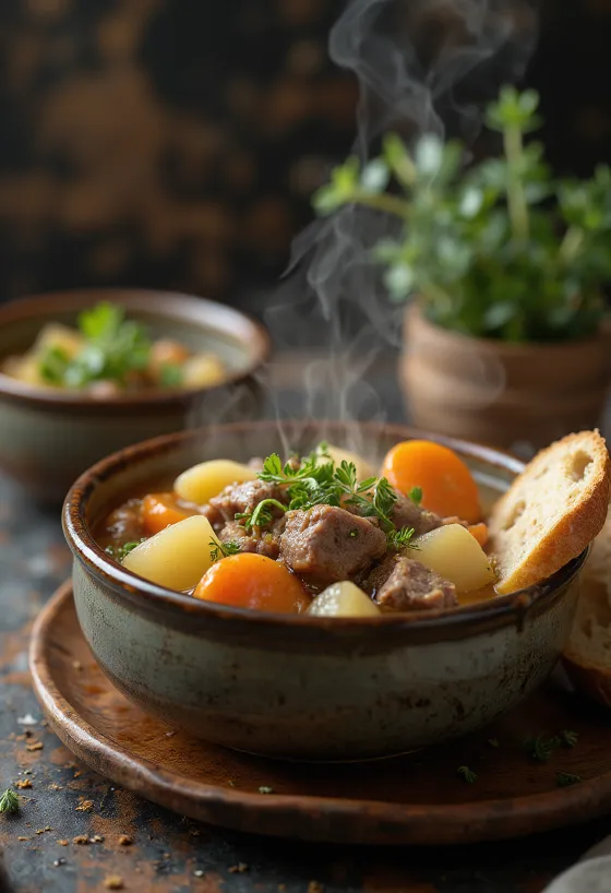 Irish Stew, tradycyjne irlandzkie danie jednogarnkowe z baraniną i warzywami