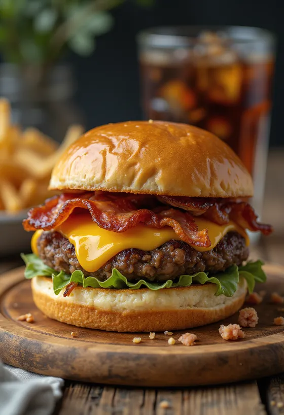 Burger z bekonem