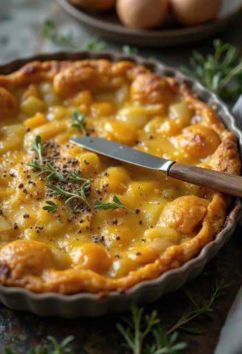 Prebiotyczne ciasto z porem i dynią, pyszna tarta z nadzieniem dyniowo-porowym