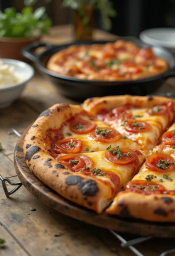 Detroit Style Pizza kwadratowa, gruba i chrupiąca