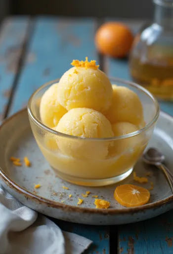 Domowy sorbet whiskey z miodem korzenny deser