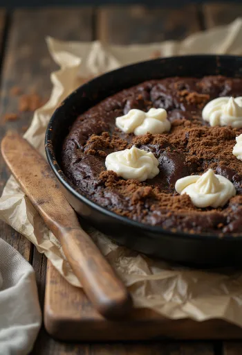 Tort serowo-czekoladowy podany w plastrach