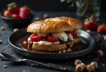 Czekoladowy Burger podany jako deser