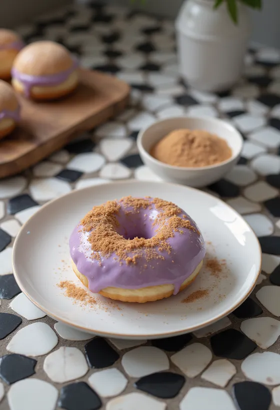 Pączki z taro świeżo podane