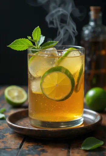 Cydr limonkowy w szklance