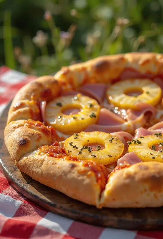 Klasyczna Pizza Hawajska z ananasem i szynką