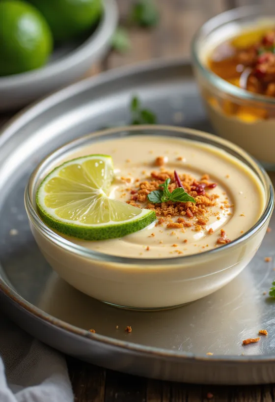 Sos tahini z miodem i limonką w słoiczku