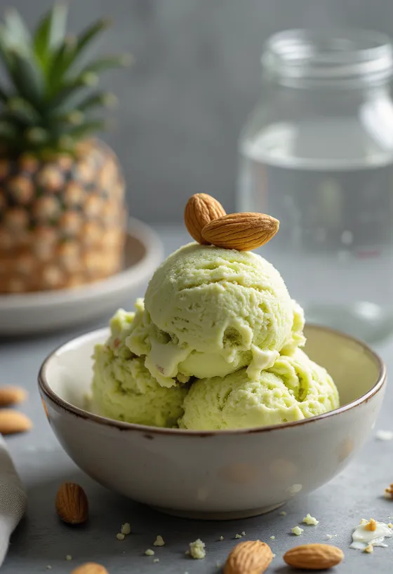 Lody Baskin-Robbins Pistachio Almond podane