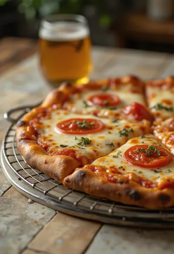 New York Style Pizza na cienkim cieście z dużymi kawałkami