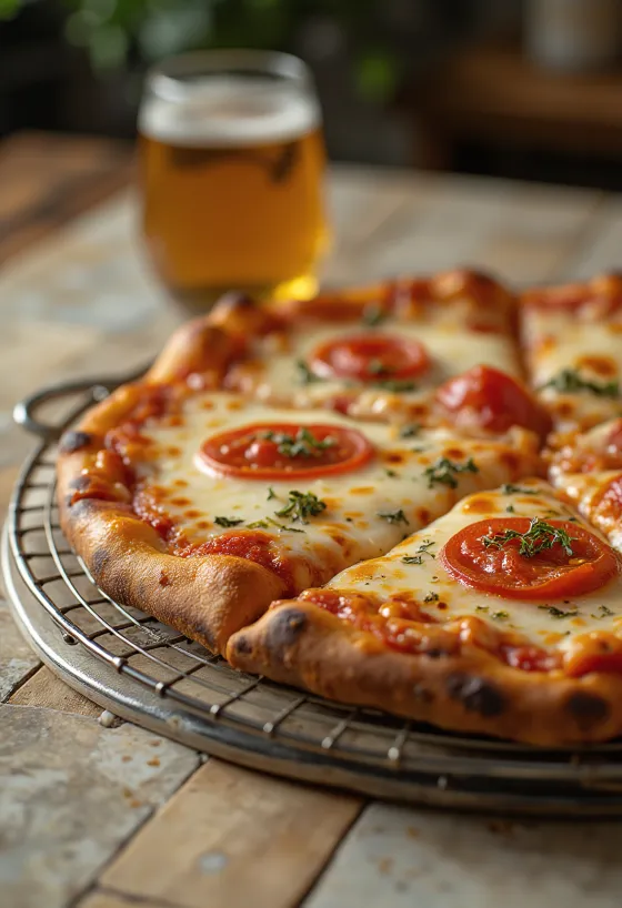 New York Style Pizza na cienkim cieście z dużymi kawałkami