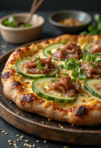 Pizza Peking Duck z chińską kaczką po pekińsku i sosem hoisin