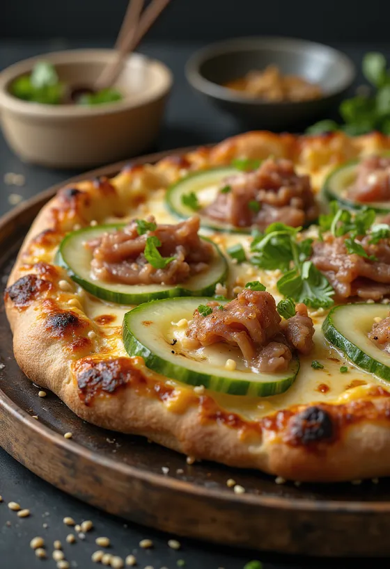 Pizza Peking Duck z chińską kaczką po pekińsku i sosem hoisin