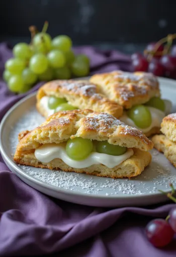 Scones z kremem winogronowym