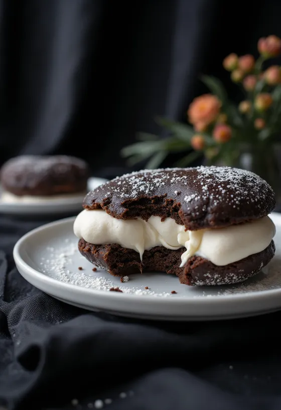 Pączki Whoopie Pie świeżo podane