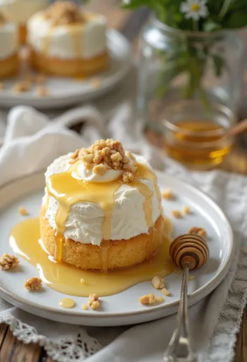 Tort z jogurtem greckim w eleganckim podaniu