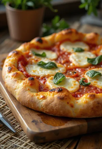Pizza al Taglio na grubym cieście z serem mozzarella