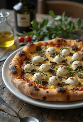 Pizza al Tartufo z truflami i włoskimi serami