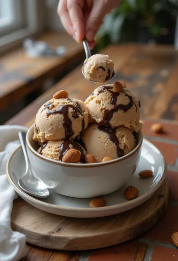 Lody Jamoca Almond Fudge podane w pucharku