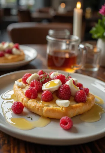 Focaccia deserowa z owocami i serem mascarpone