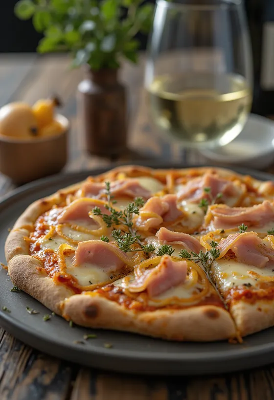 Pizza alla Messinese z tuńczykiem i cebulą