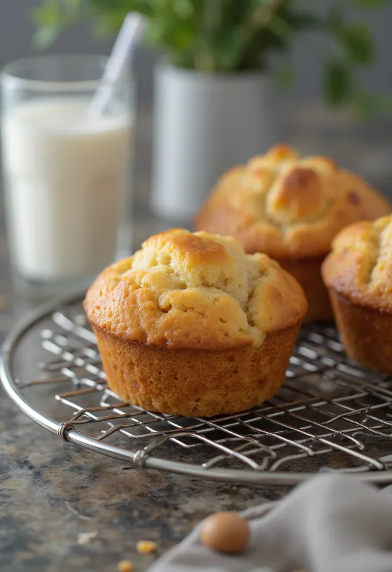 Muffiny z okarą podawane świeżo upieczone