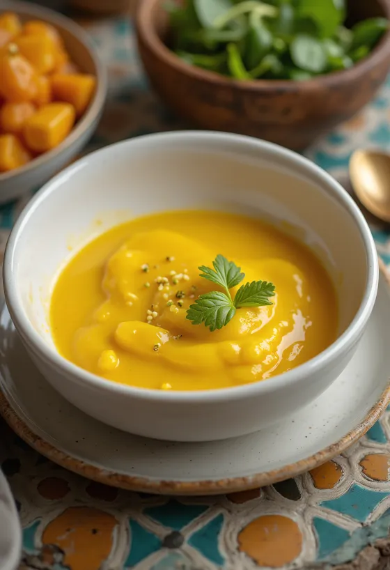Żółty sos curry w sosjerce