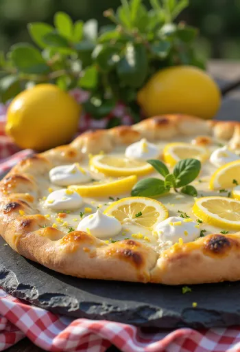Pizza cytrynowa z ziołami