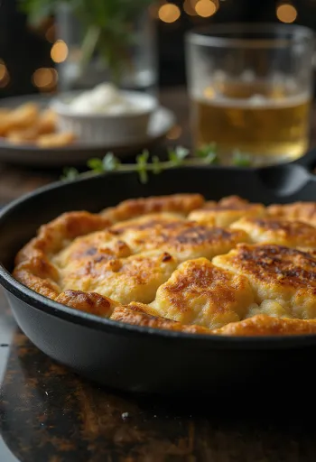 Bannock w stylu rdzennych mieszkańców Kanady, świeżo upieczony
