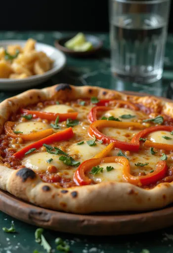 Pizza Chilena podana na talerzu
