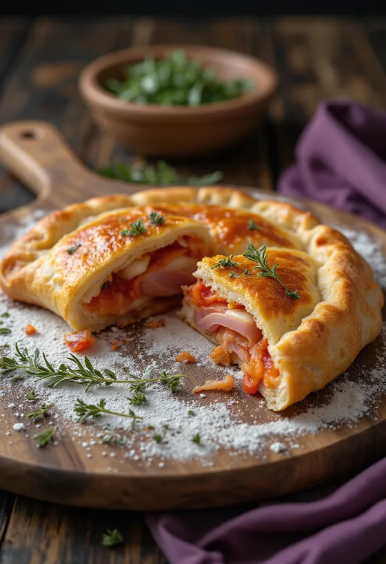 Świeżo upieczone Calzone z Oregano