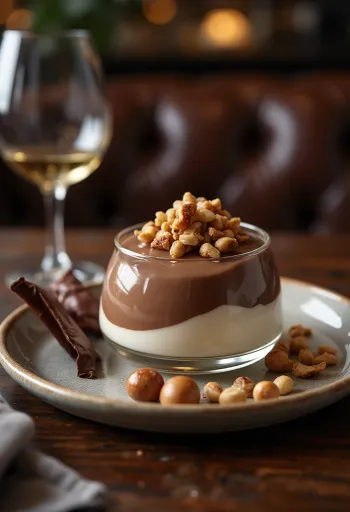 Panna cotta Ferrero Rocher w szklance