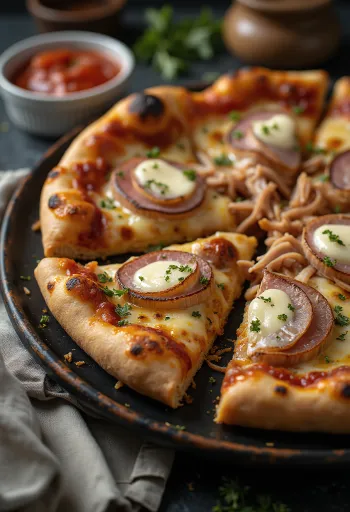 Pizza Cubana podana na talerzu