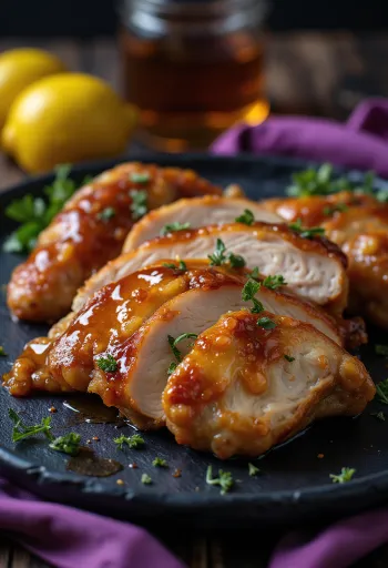 Wędzona pierś z indyka BBQ z sosem miodowo-cytrynowym