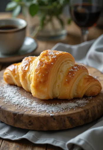 Świeżo upieczony croissant rzemieślniczy