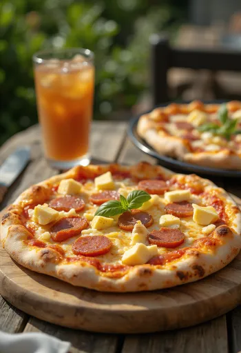 Pizza Dominicana podana na stół
