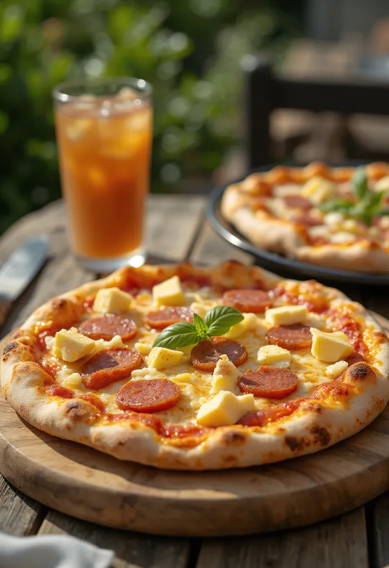 Pizza Dominicana podana na stół