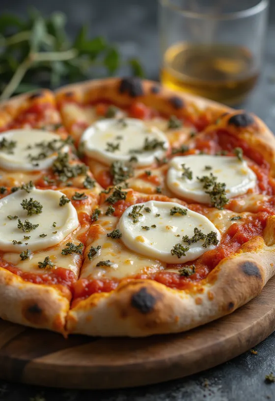 Pizza ai Formaggi di Capra z serami kozimi i mozzarellą